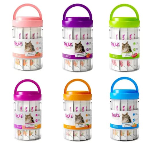 Truly Petiscos Creamy Para Gatos Sabores Sortidos 50/40/25 Unidades
