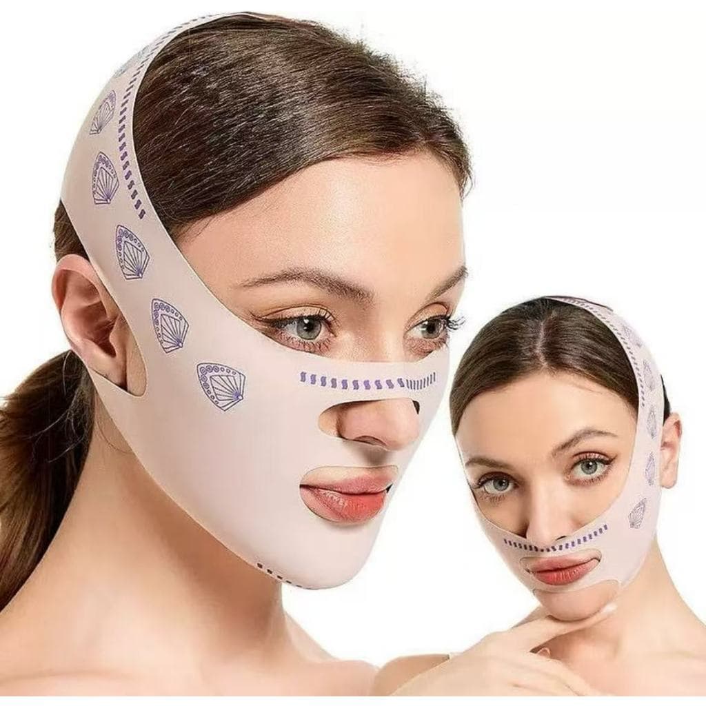 Máscara Lifting V-Line | Cinta Facial para Afinar o Rosto | Efeito Modelador e Reafirmante