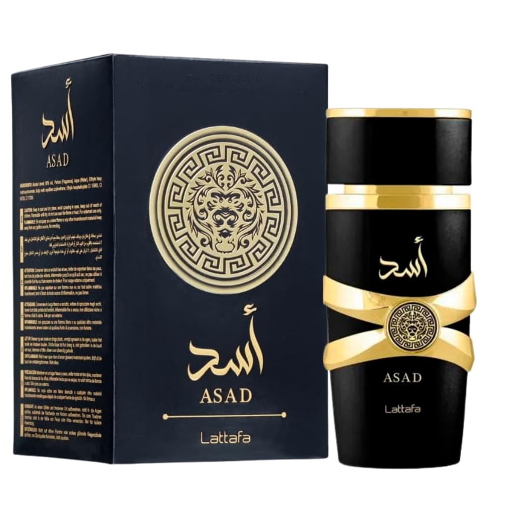 Perfume Asad Lattafa Árabe 100ml Masculino Embalagem de vidro lacrado