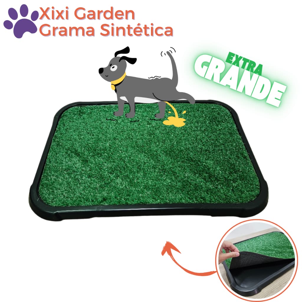 Sanitário Canino Xixi Garden Lavável Grama Sintética (Tam GG) - Refil - BRIE PET