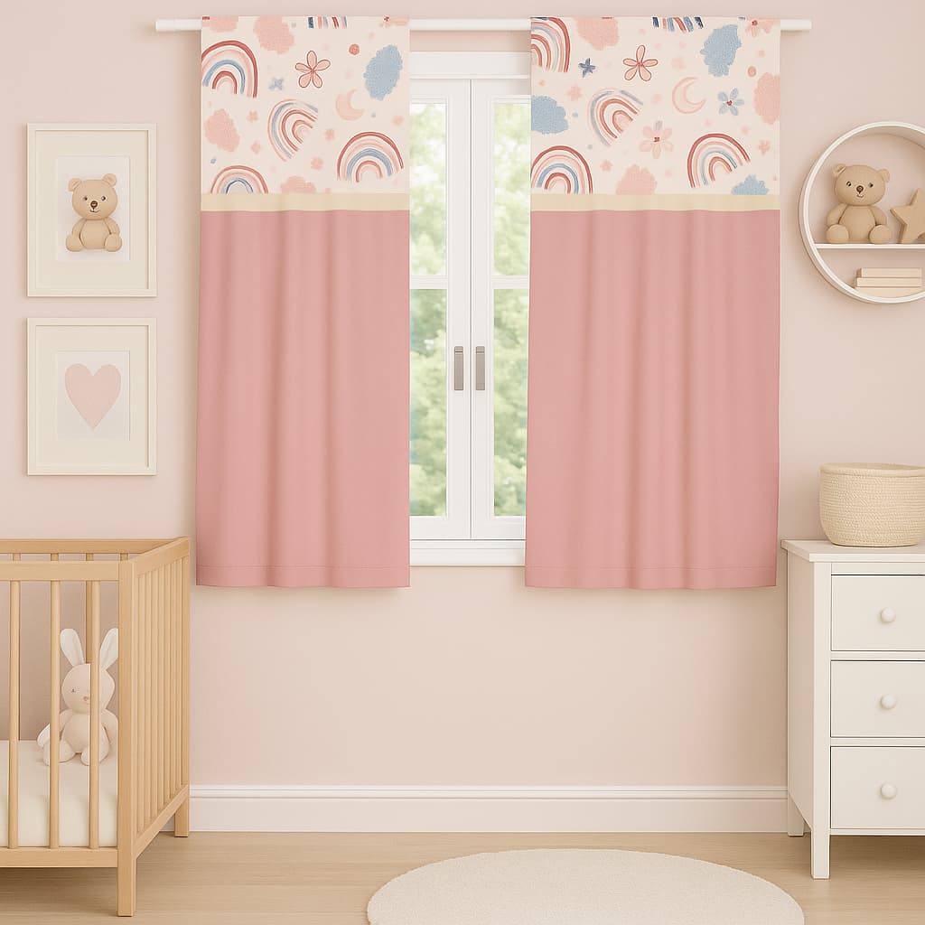 Cortina Infantil para Menino ou Menina – Linda, Colorida e Prática 1,70x2,10m