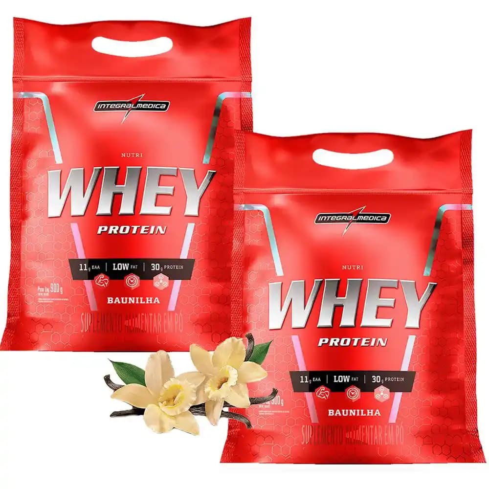 Combo 2x Nutri Whey Protein Integralmédica 900g cada