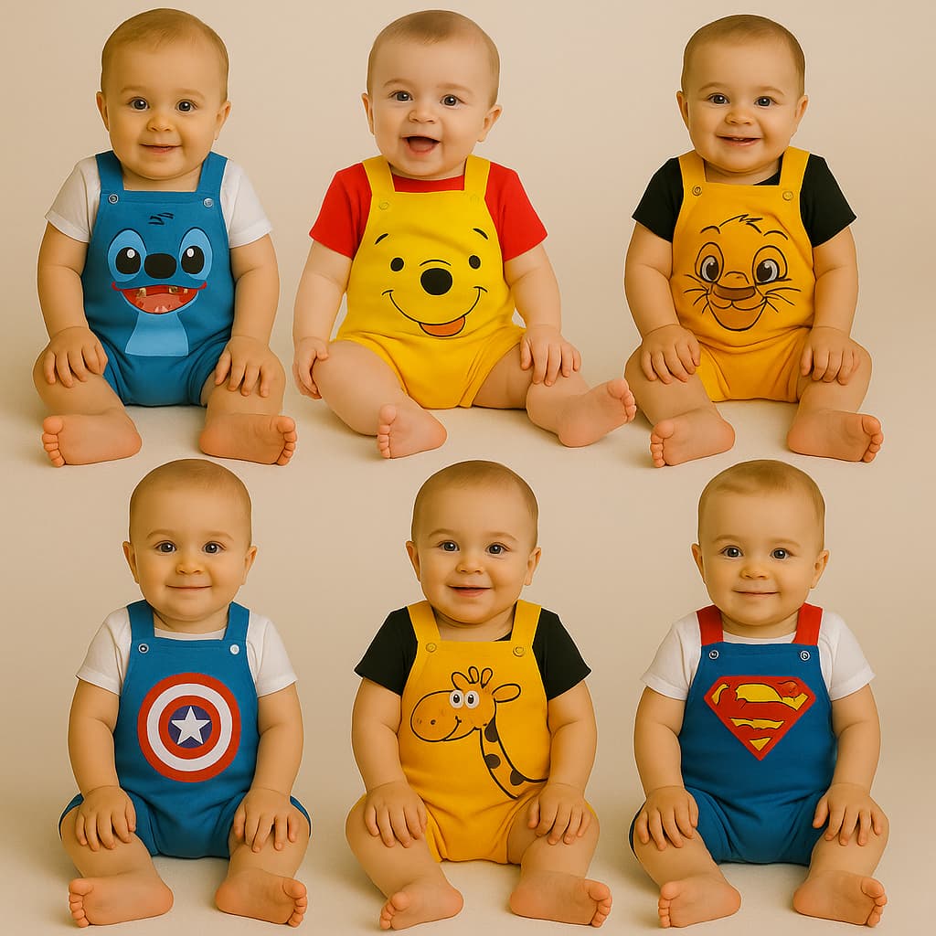 Jardineira bebê/  Mesversário/ Body/ Conjunto bebê