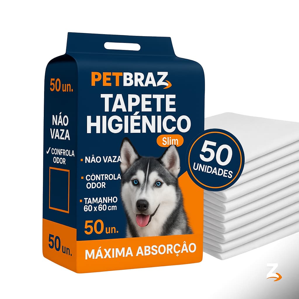 Tapete Higiênico Descartável para Cachorro Unidades 60x60 cm - Fralda Pet Xixi Cão Pequeno Médio
