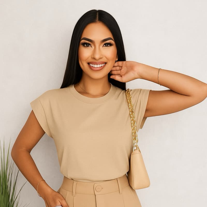 T-Shirt Muscle Tee Baby Look Feminina 100% Algodão Premium - Básica Casual