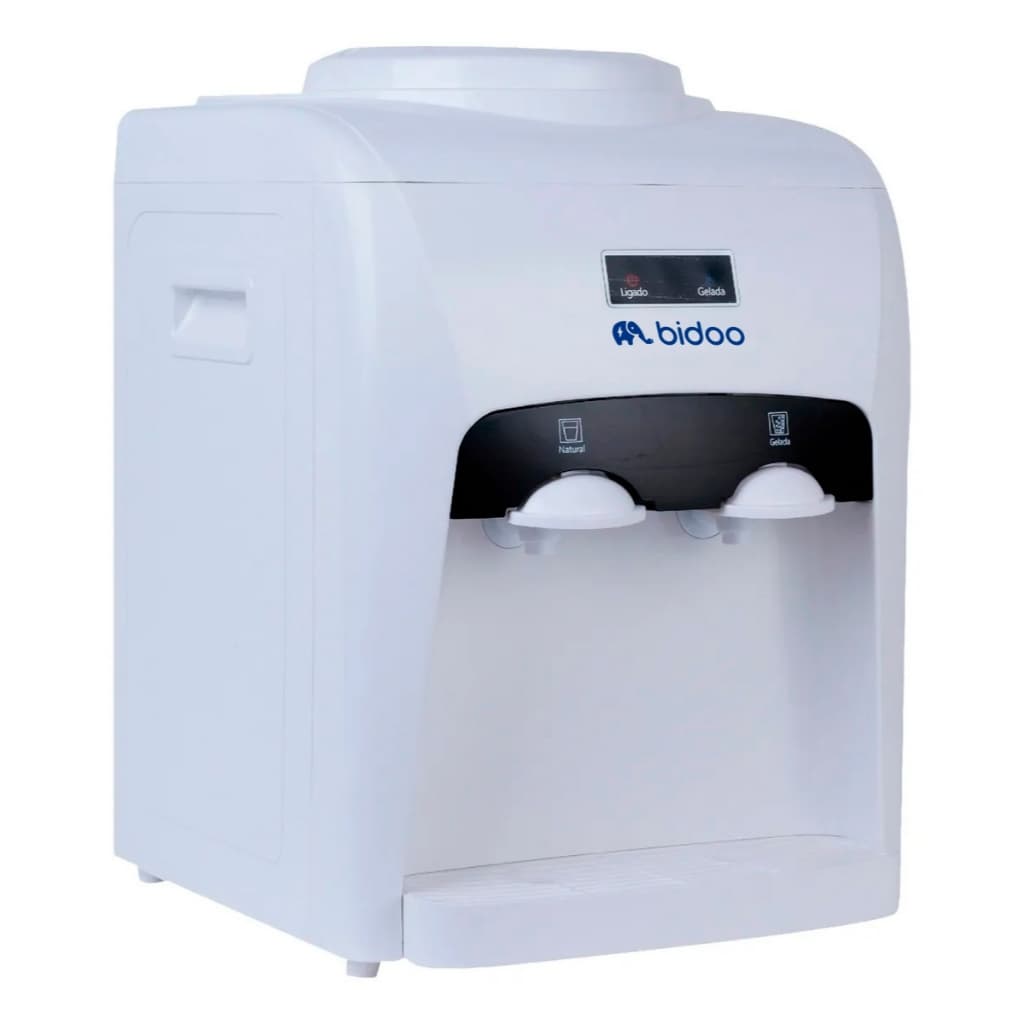 Bebedouro de Água Életrico Bancada Bidoo - Gelada e Natural Galão 10l ou 20l Bivolt  Branco