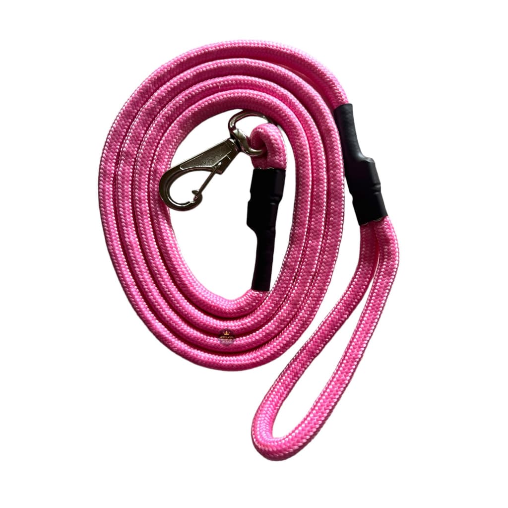 Guia Para Cachorros Com 3 Metros Na Cor Rosa Mosquetão Inox