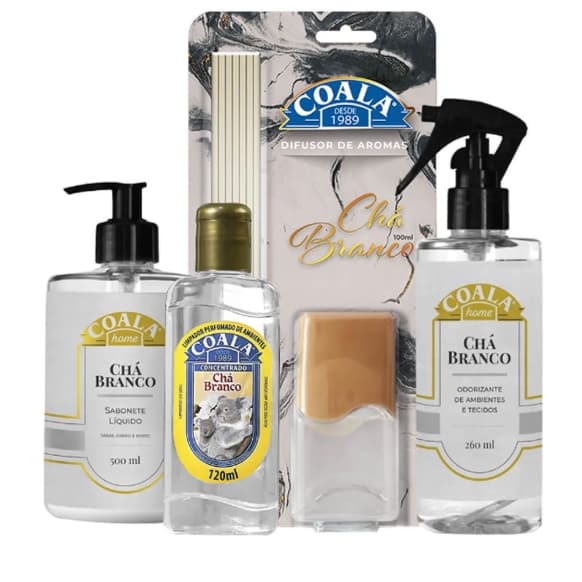 Kit Aromático Coala Home Chá Branco – Escolha Sua Variação Favorita!