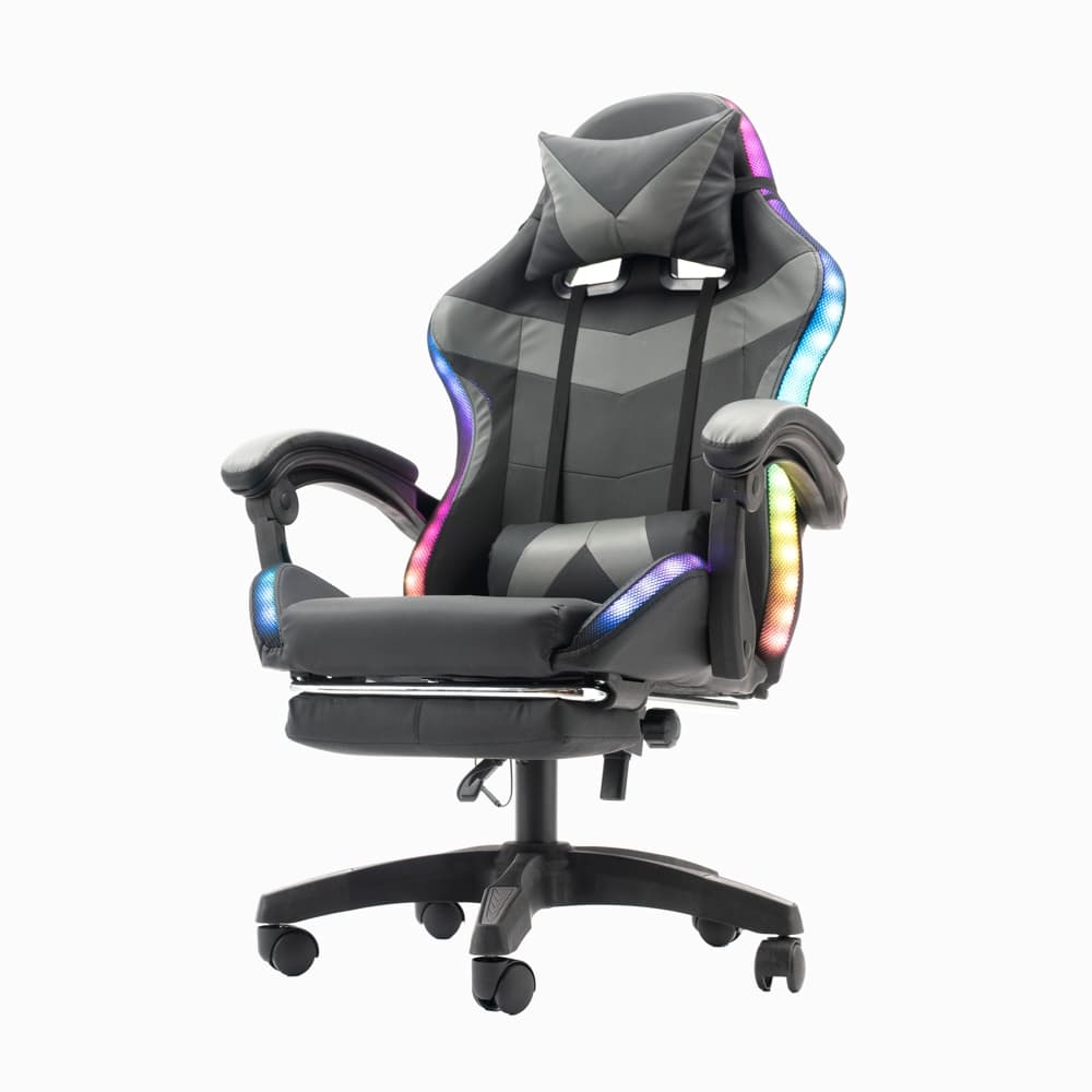 👍🔥Cadeira Gamer com Caixa de Som Bluetooth + Fita de LED 128 Cores – Experiência IMAX Imersiva em Casa!