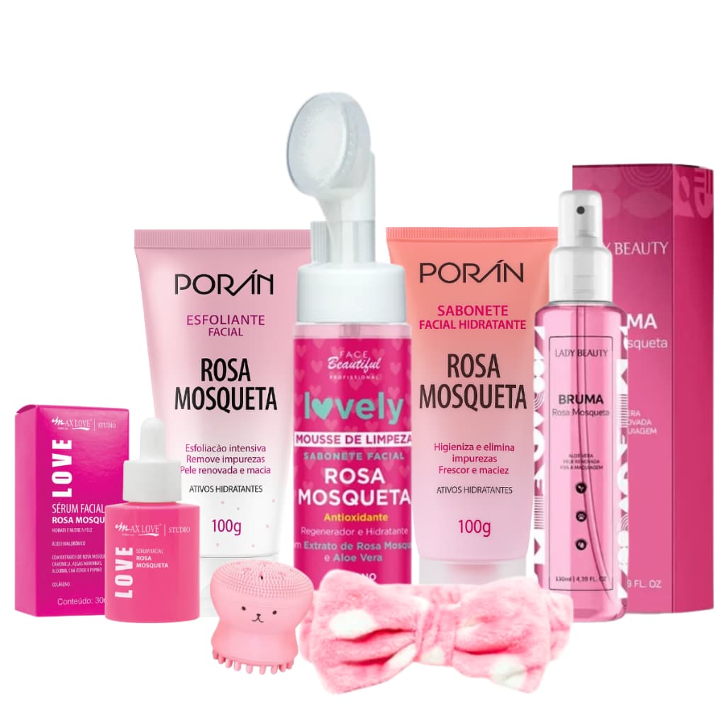 Kit Skin care Rosa Mosqueta Limpeza de Pele Completo