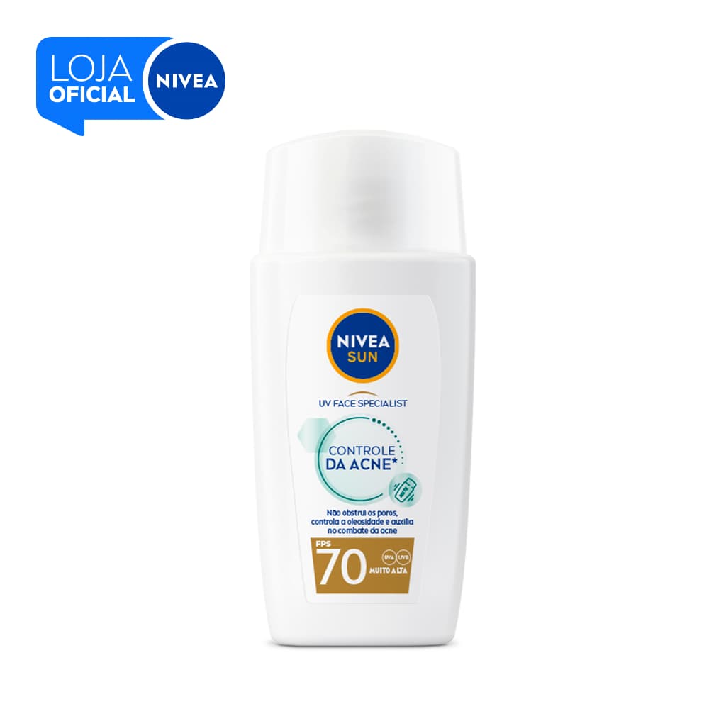 NIVEA SUN Protetor Solar UV Face Specialist Controle da Acne FPS 70 40ml BBB 26