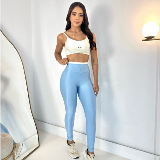 Conjunto Fitness Academia Canelado | Top e Calça Legging | Micro Canelado Premium | Moda