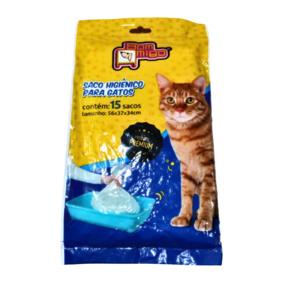 SACO HIGIENICO PARA GATOS SPIN (15 sacos plásticos) - PREMIUM - Envio imediato - W9194