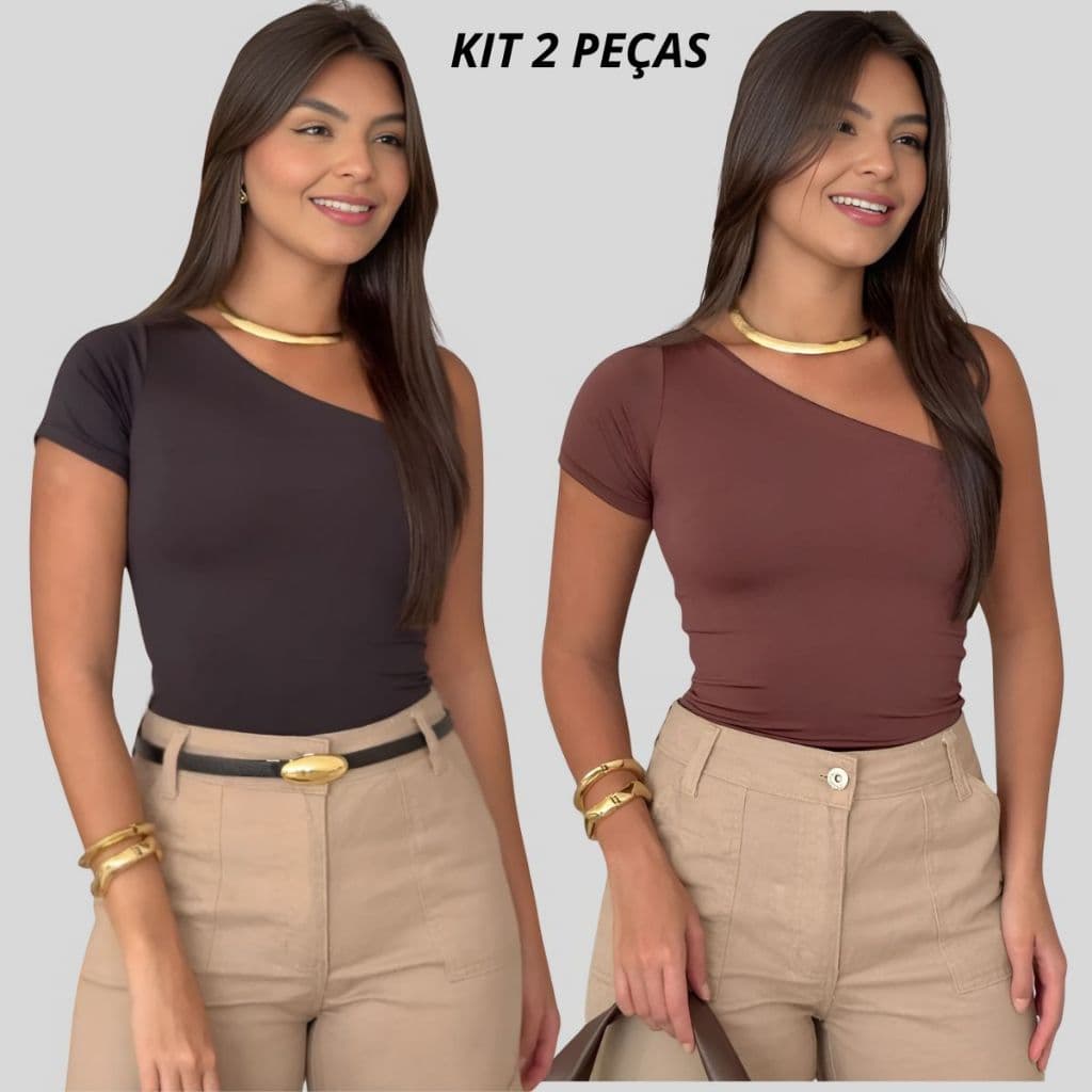 Kit 2 Blusa Feminina Mula Manca Suplex com Forro – Moda Blogueira Conforto e Estilo