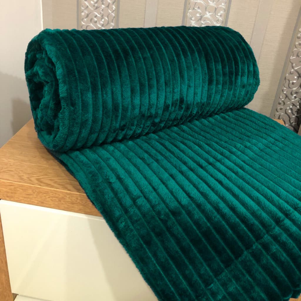 Manta Cobertor Casal Microfibra Canelada Antialérgica Coberta Macia Riscada Quentinha 1,80m x 2,00m