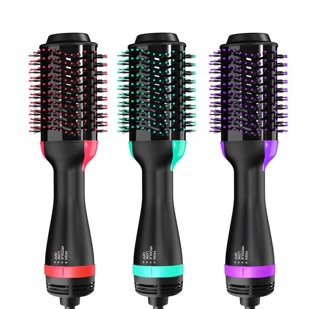 Escova Secadora 110v Alisador Elétrica Escova de ar quente Modeladores de cabelo Com 3 Em1 Hair