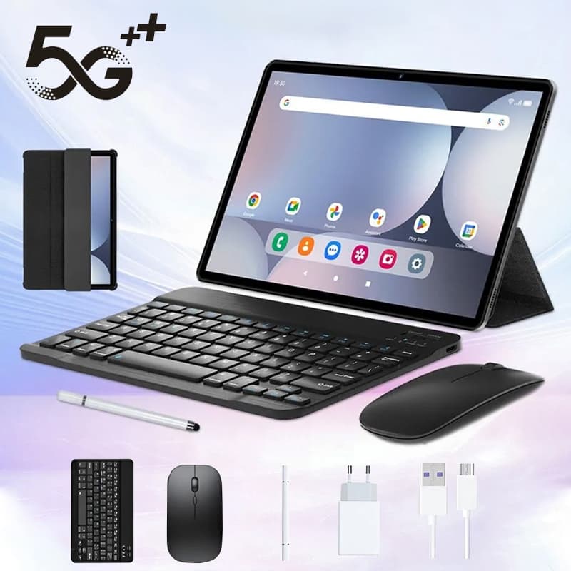 Tablet 12GB RAM +512GB HD 10,1 Polegadas Tela Grande PC pad Android Dual SIM Card Câmera 30MP e 13MP WIFI 5G 8000mAh