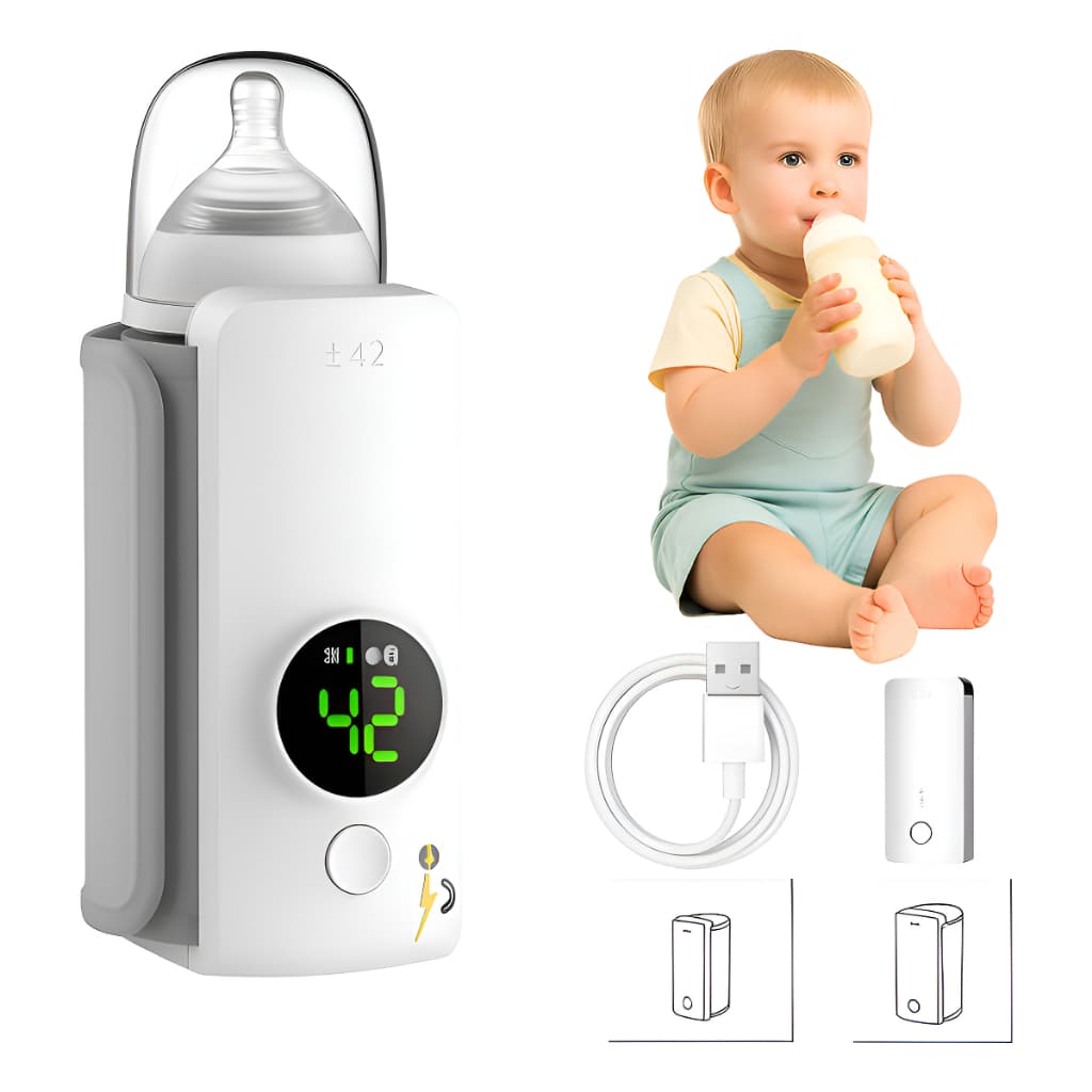 Aquecedor De Mamadeiras Sem Fio Para Leite De Bebê Pratico