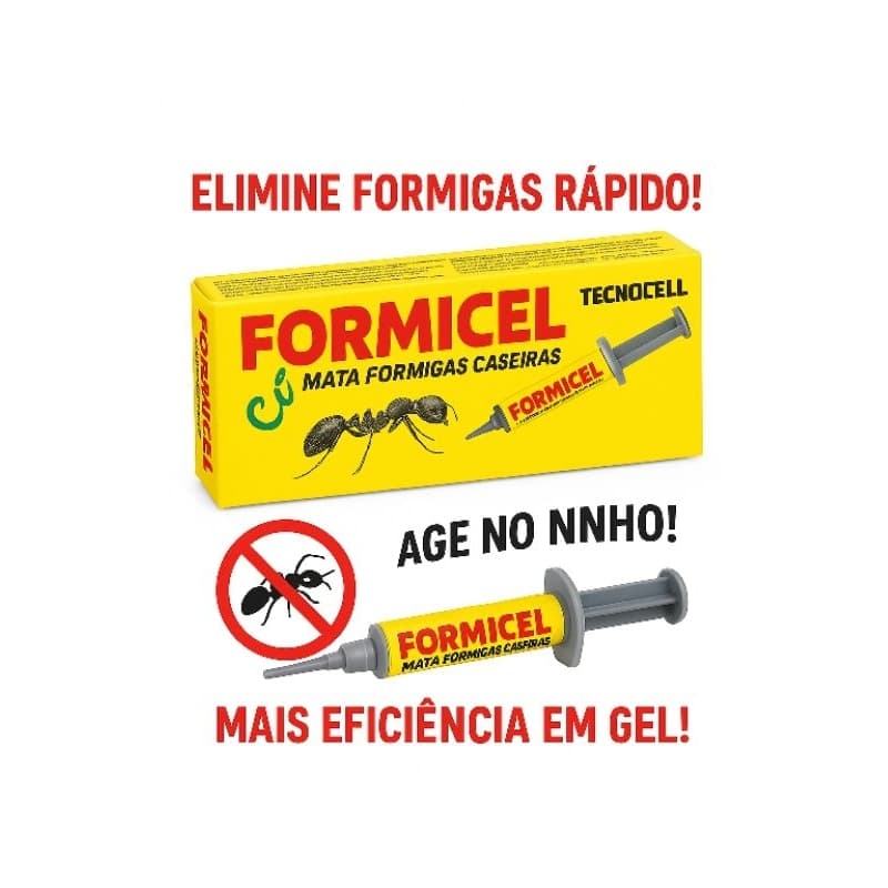 Formicel Gel 10g Mata Formigas Caseiras | Inseticida Eficaz Contra Ninho e Rainha