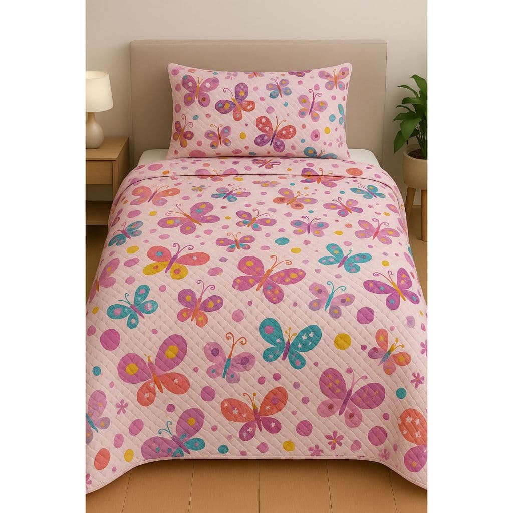 Colcha Cobre Leito Infantil Dupla Face Estampado  Cama Solteiro Macio e Confortável Sonho M&L Enxovais