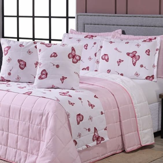 Jogo de Xale Peseira Algodão Cama Casal Queen E King + 2 Porta Travesseiros + 2 Capas de Almofada