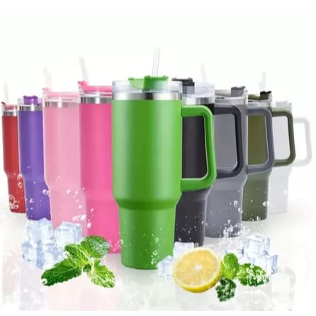Térmico Copo Stanl Inox Alça Flip com canudo 1200ml