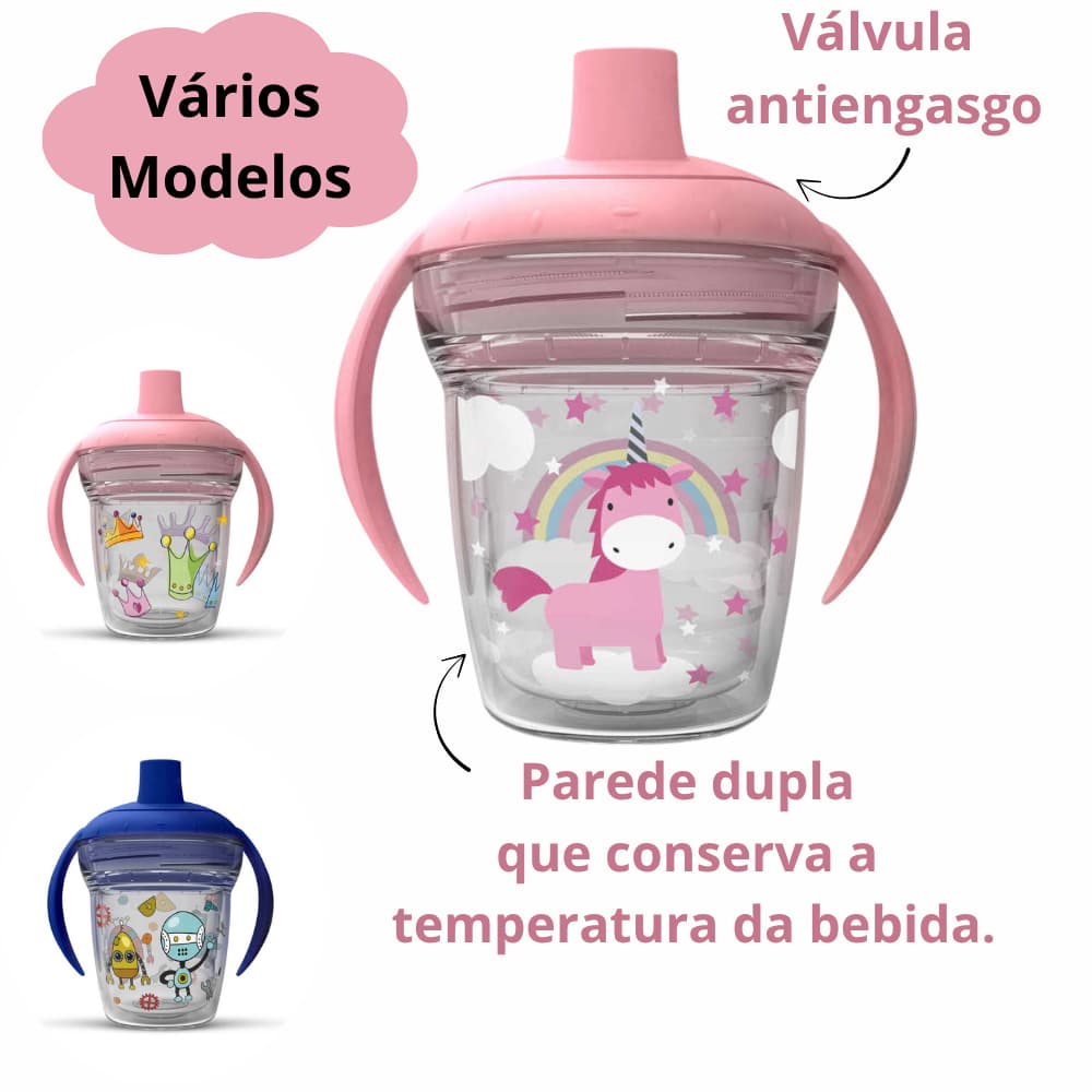 Copo de bebê Infantil de Transição Antivazamento com alça treinamento