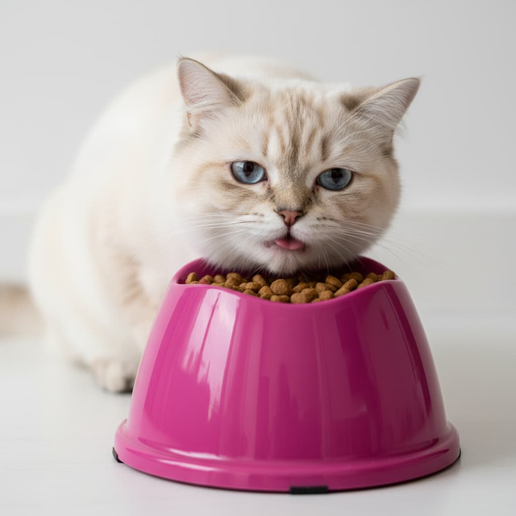 Comedouro Raso Alto Para Gatos 200ml Stark Pet Antiderrapante Design Moderno Anti Sujeira Bigode