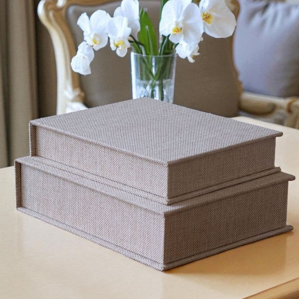 Caixas Decorativas com Revestimento em Juta Acabamento Premium