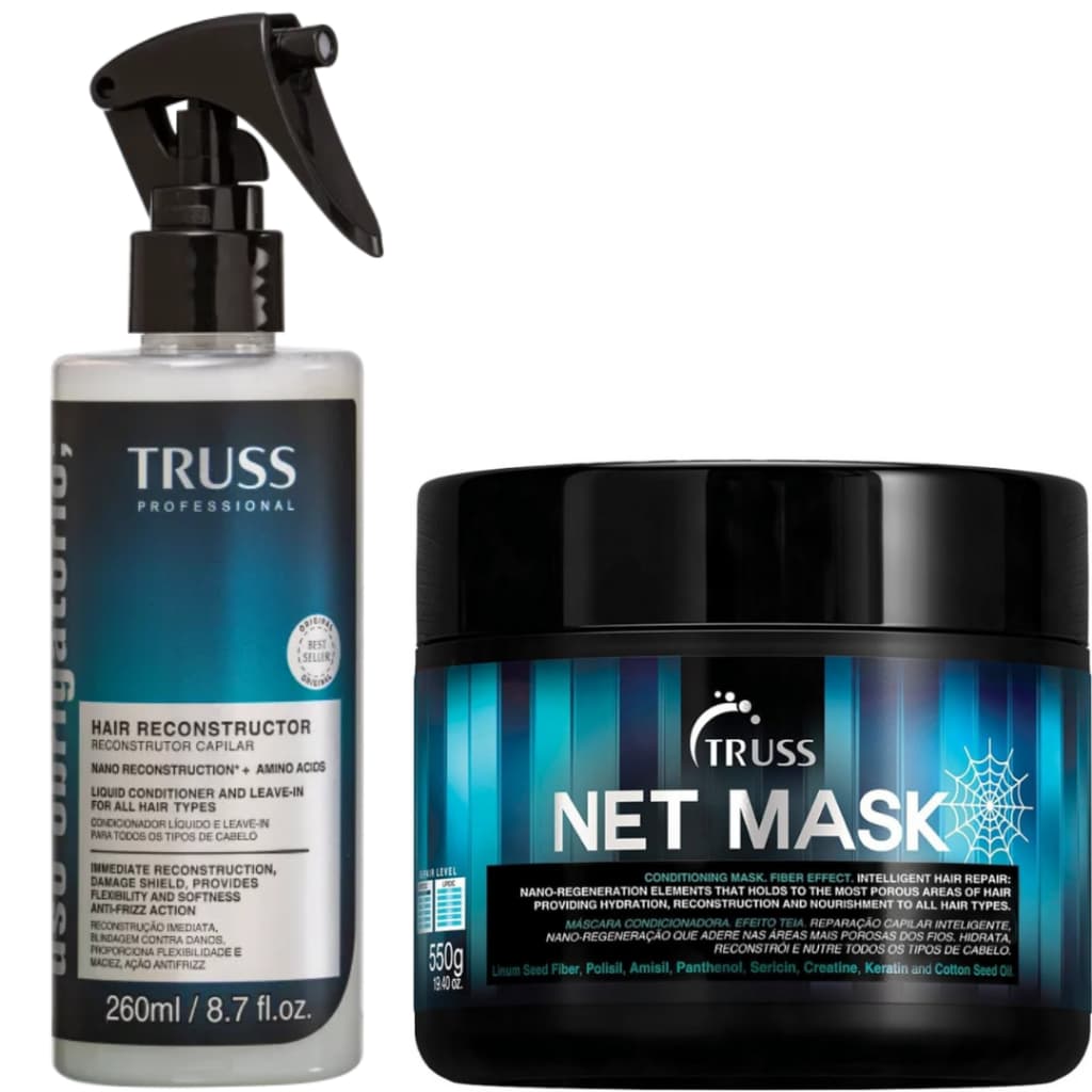Truss Kit Uso Obrigatório Reconstrutor 260ml e Net Mask 550g