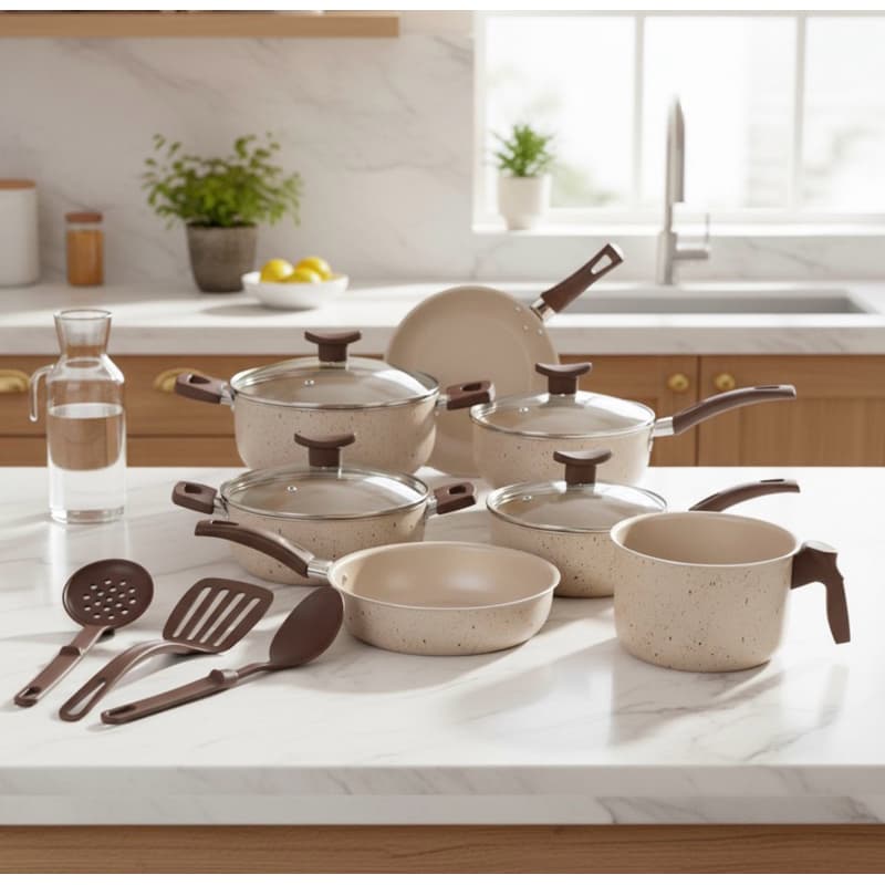 Jogo De Panelas Antiaderente Premium 10 Peças Bianco