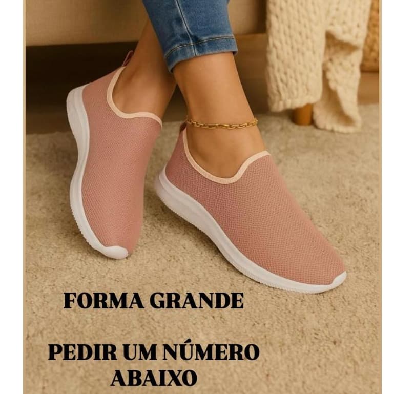 Tênis Feminino Calce Fácil Confortável Envio Imediato