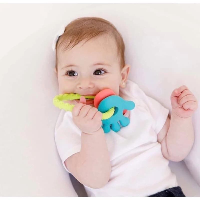 Mordedores Silicone Buba Mãozinha e Pezinho Chaveiro Macio Fácil de segurar Divertido Menina Menino