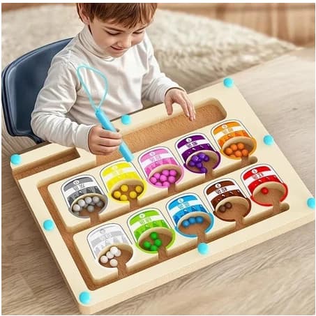 Brinquedo Educativo Labirinto Montessori Jogo Cores Infantil