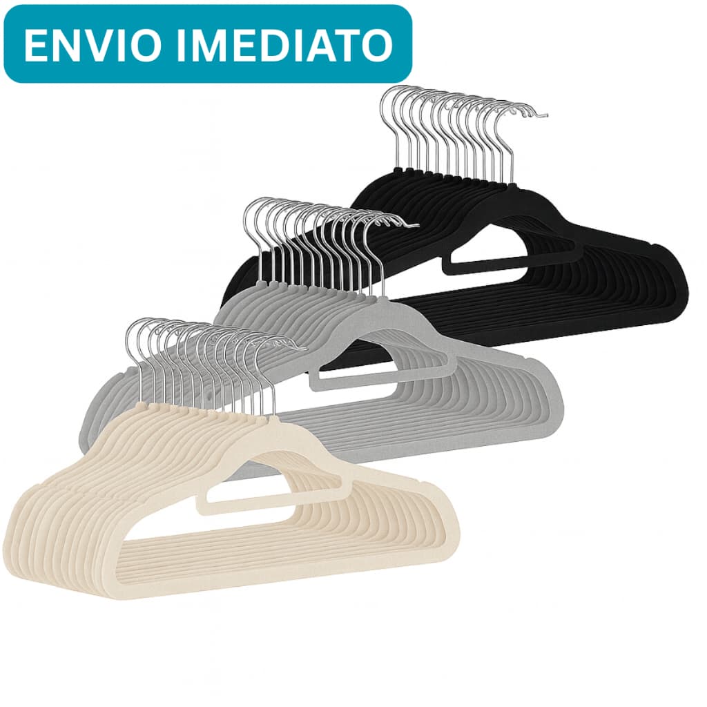 Kit Cabides Veludo Para Roupas Anti-derrapante Adulto Unidades Resistente Organizador Cores