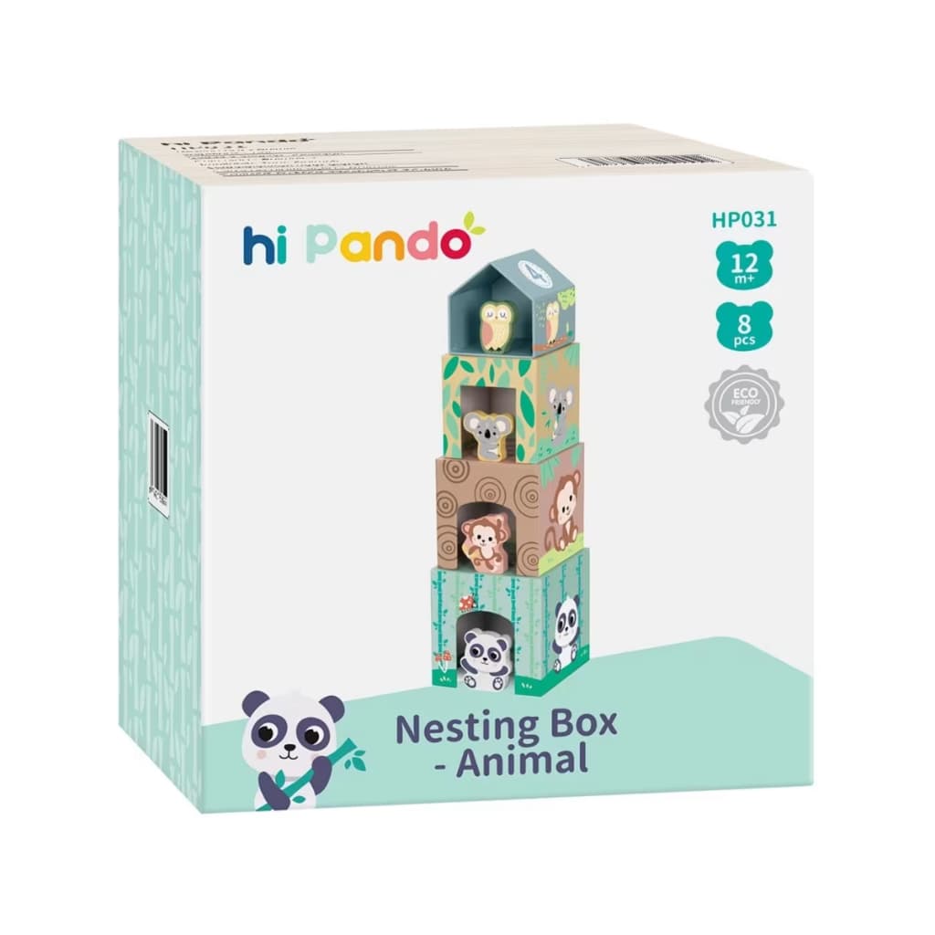 Brinquedo de empilhar e encaixar animais educativo criativo seguro ideal para bebês 12 meses+