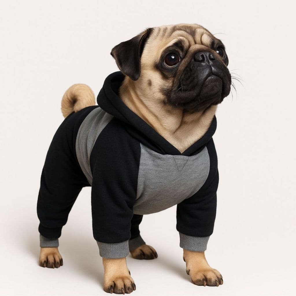 Macacão Moletom Nação Pet Inverno Com Capuz Pra Cães E Gatos