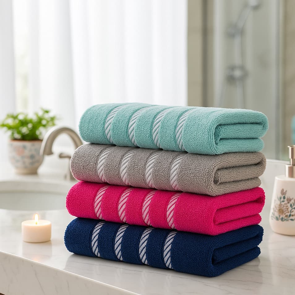 Kit 4 Toalhas de Banho Grande 70 x 130 cm 100% Algodão Alta Absorção