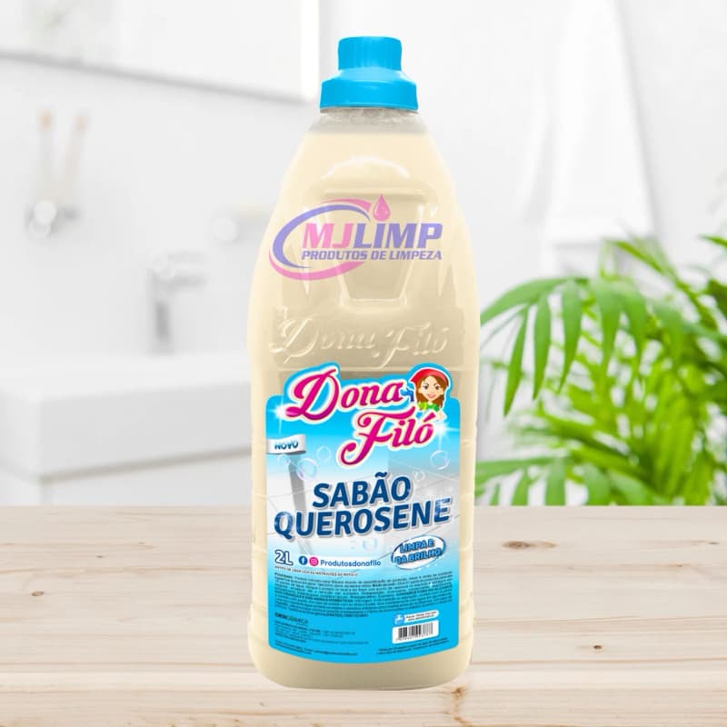 Sabão com Querosene 2L Limpeza Geral Superfície Banheiro Concentrado Dona filo
