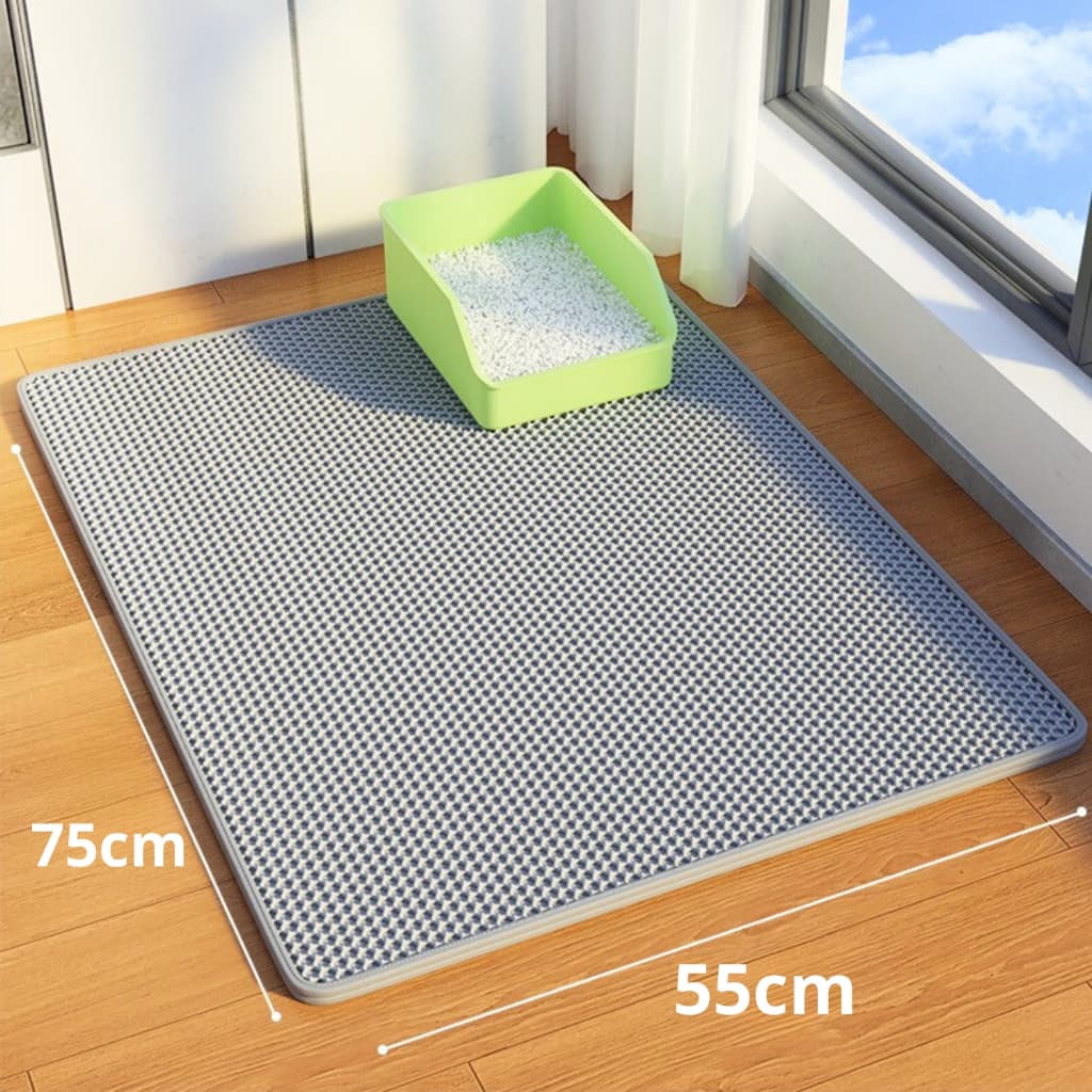Tapete Higiênico para Caixa de Areia de Gatos Anti Sujeira Coletor Antideparrante 55x75