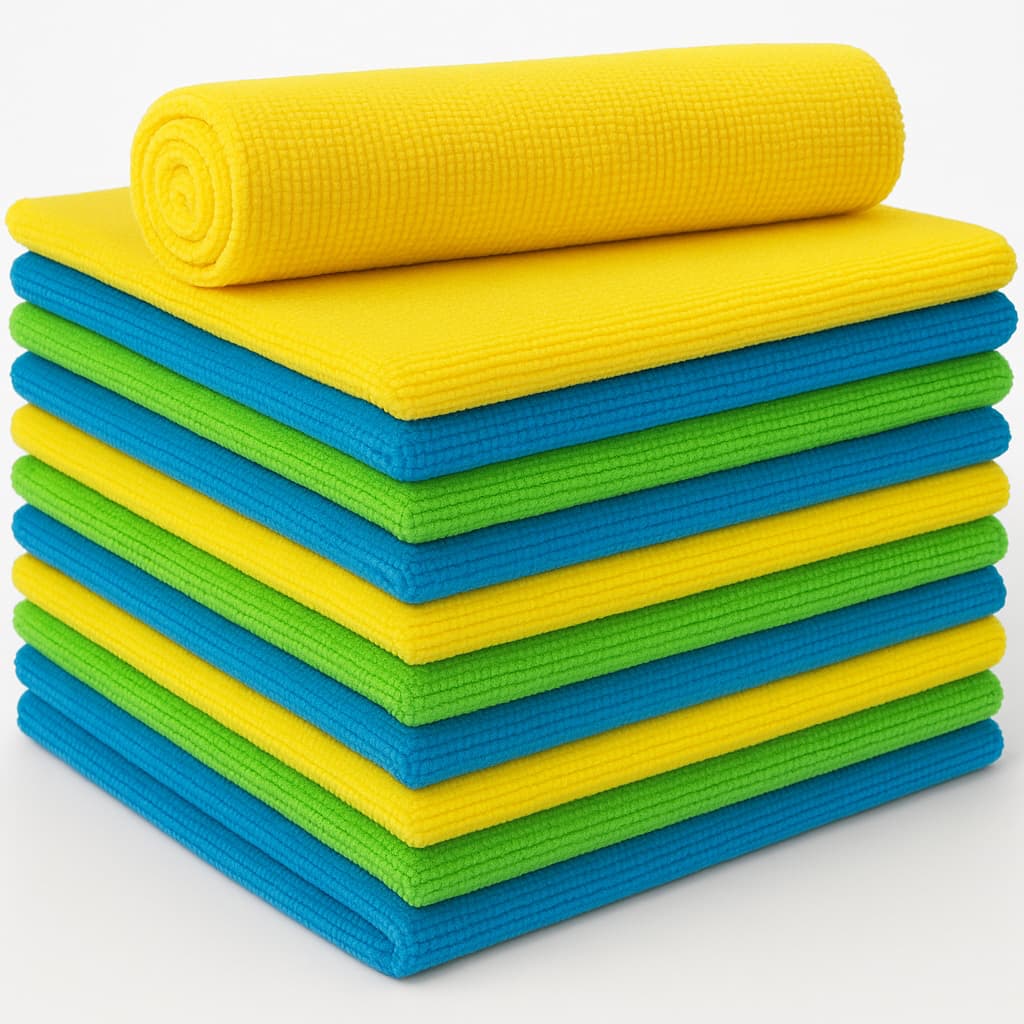 Kit Pano de Limpeza Flanela em Microfibra 12 Unidades Alta Absorçao  Ideal para limpeza doméstica e automotiva
