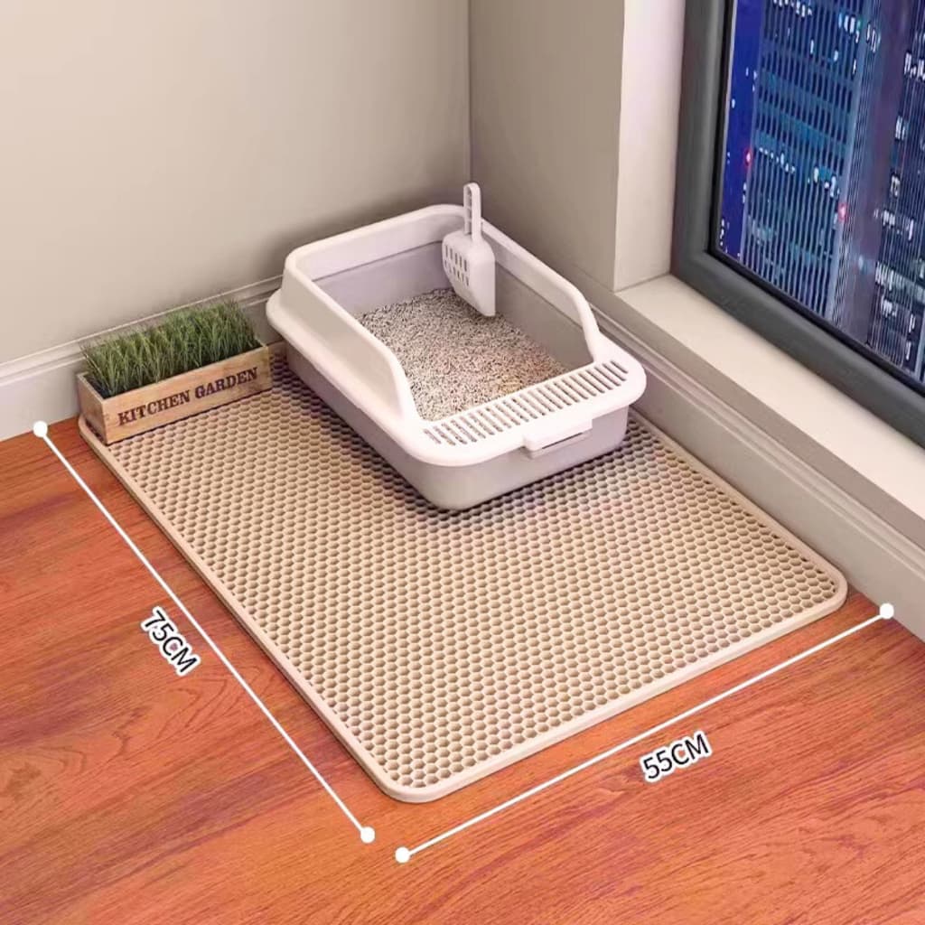 Tapete Higiênico Coletor de Areia Impermeável Para Gatos Tamanho Grande Dupla Camada