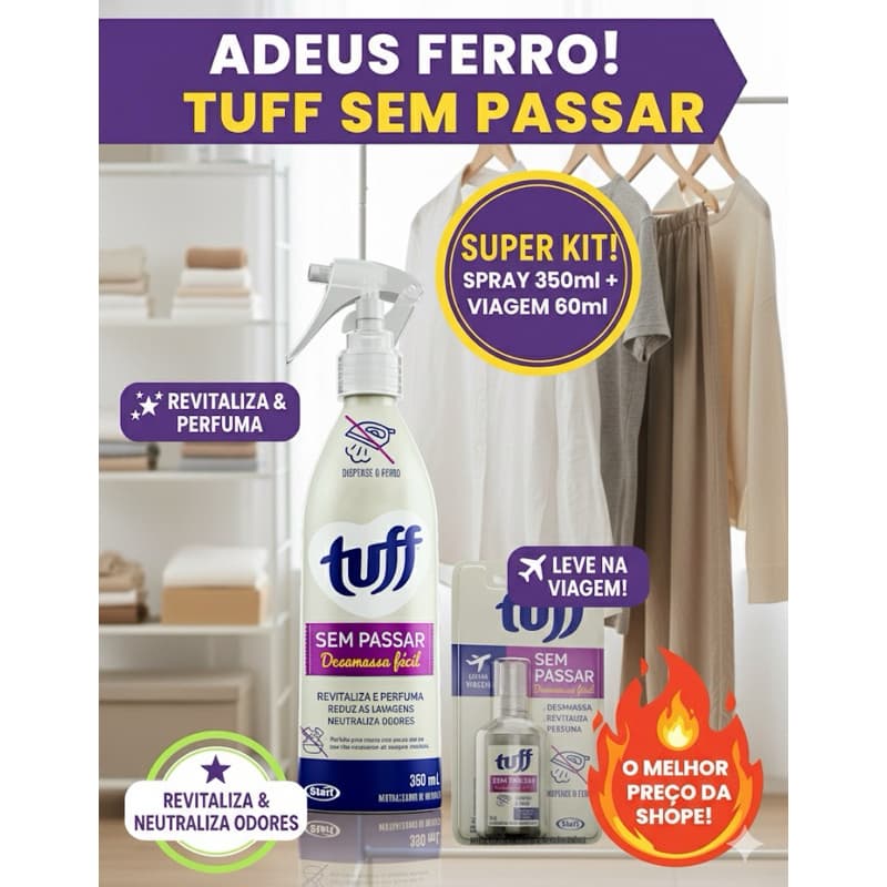 Sem Passar Spray Tuff Dispensa Ferro
