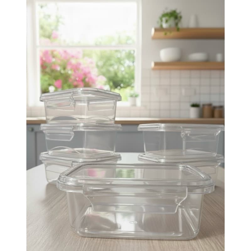 Kit 30 Marmita Potes 800ml com Travas Laterais BPA FREE - Alimentos organizadores de congelador