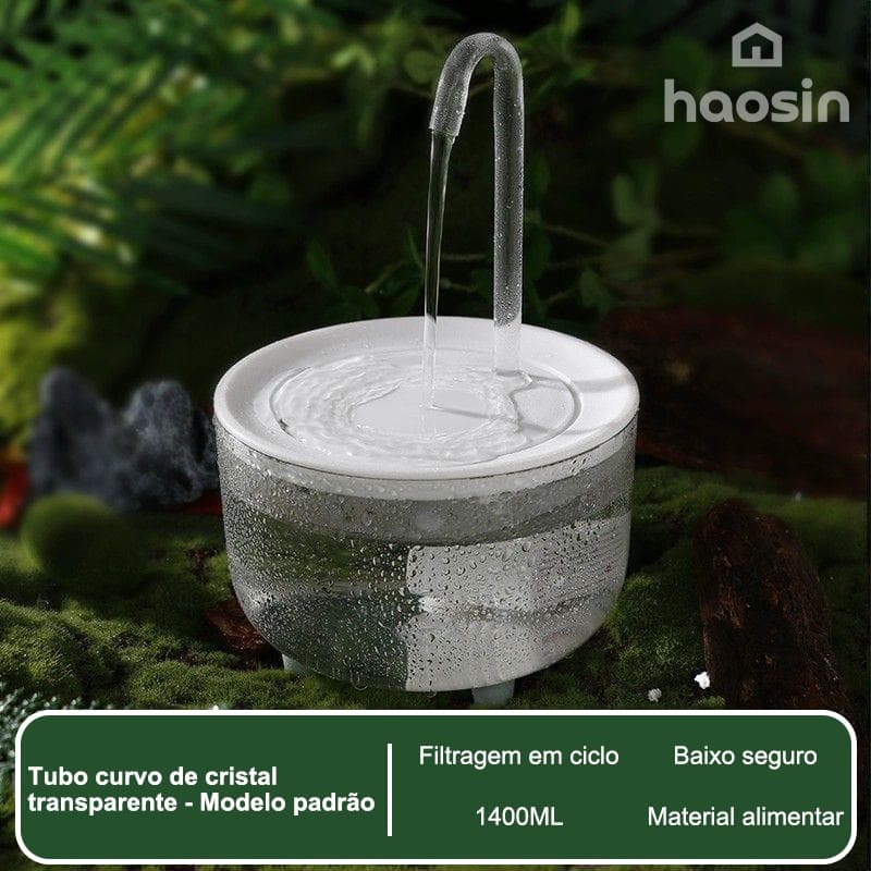 MIW Bebedouro Fonte De Água Automático para Gatos e Cães: Circulação de Água com Filtro de Base Segura