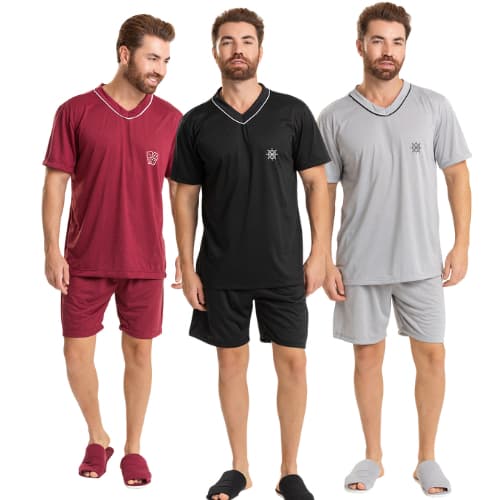 Pijama Masculino Verão Malha Premium | Conjunto Fresco e Confortáve