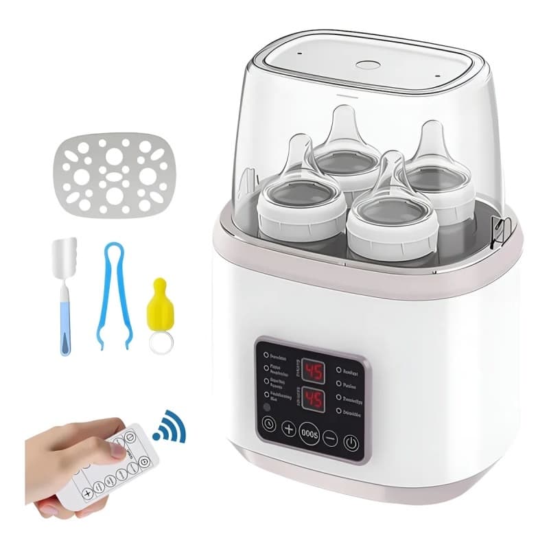 Esterilizador De Mamadeira Aquecedor Leite Bebê 4 Garrafa Com Para Mamadeiras Mamadeira, Papinha e Esterilizador 110V
