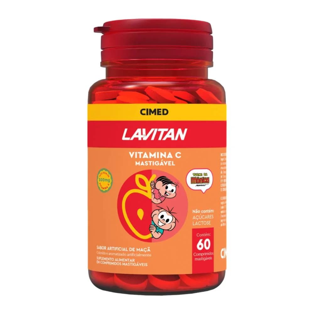 LAVITAN INFANTIL VITAMINA C MAÇA MASTIGAVEL 60 CAPSULA - CIMED
