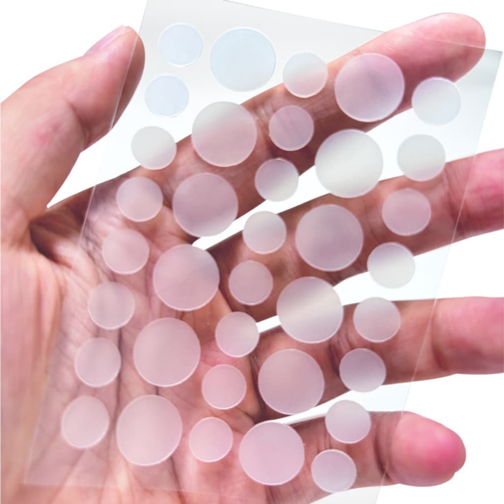 Kit 36/100 Adesivo Seca Espinha, Anti‑acne, Transparente Invisível Dia/Noite Secativo