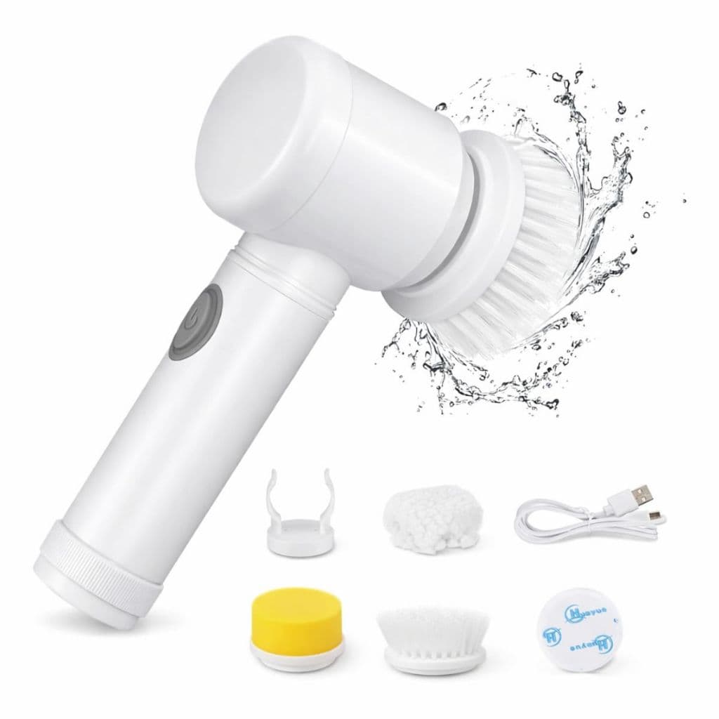 Escova de Limpeza Elétrica Portátil 5 em 1 | Esfregão Elétrico para Azulejos, Pias e Estofados